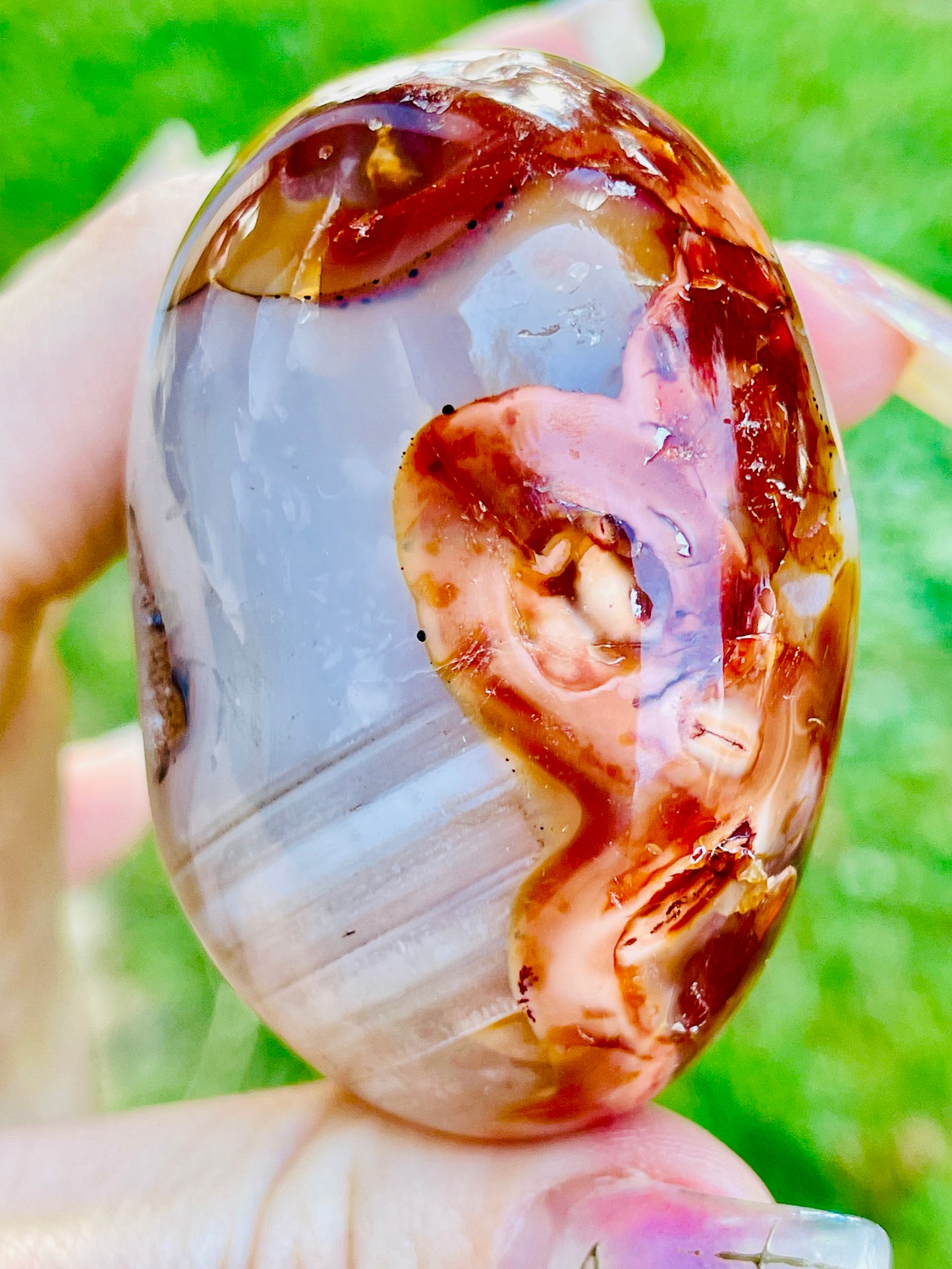 Druzy Carnelian Palmstone Large