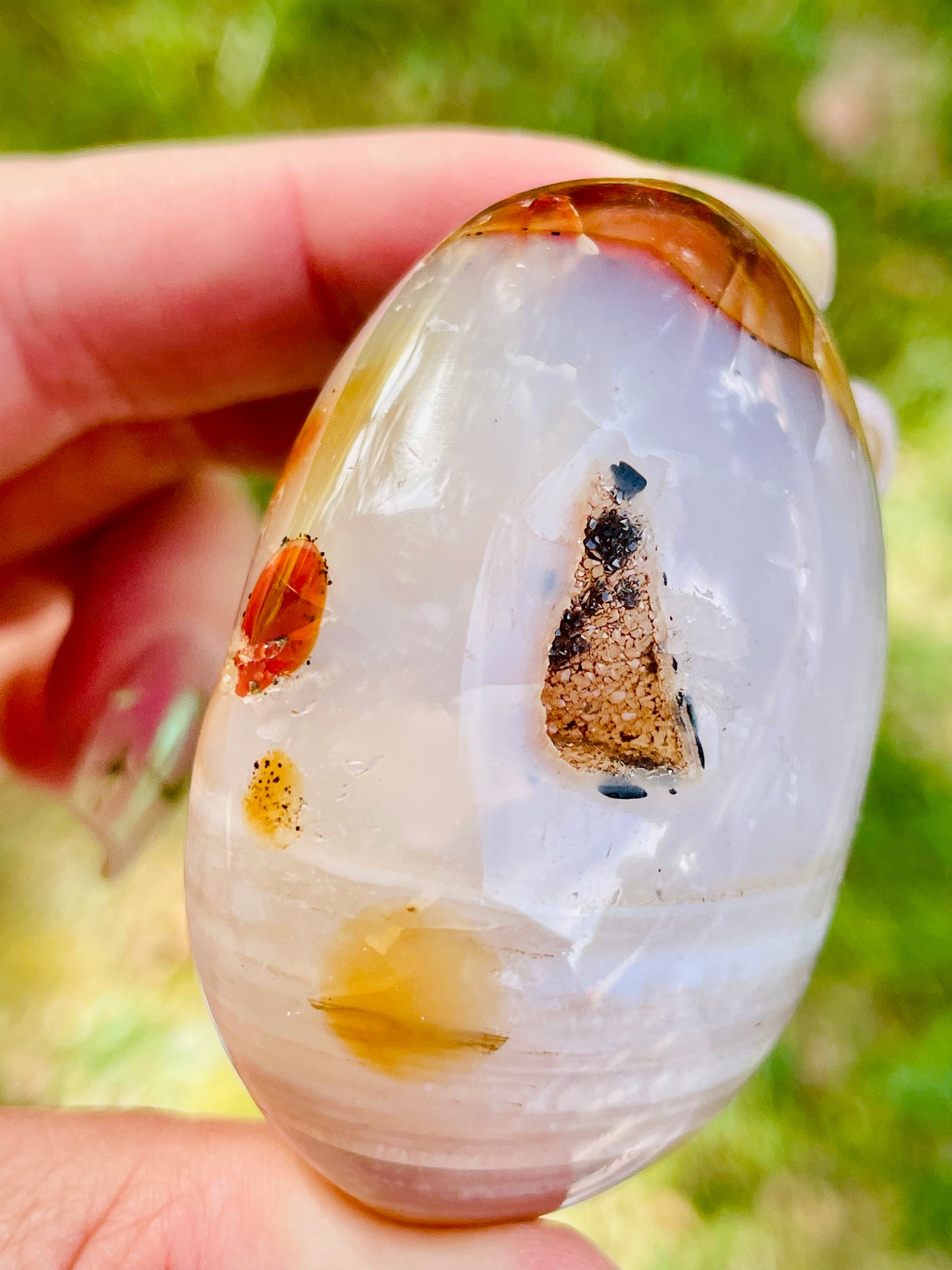 Druzy Carnelian Palmstone Large