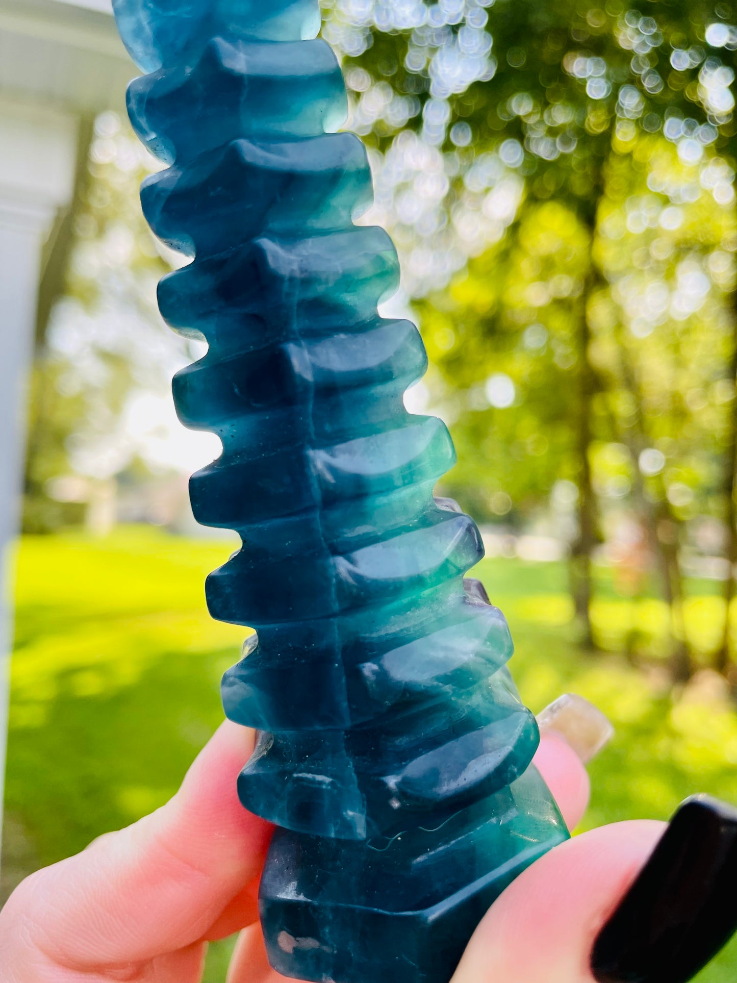 Blue Fluorite Wen Chang Tower