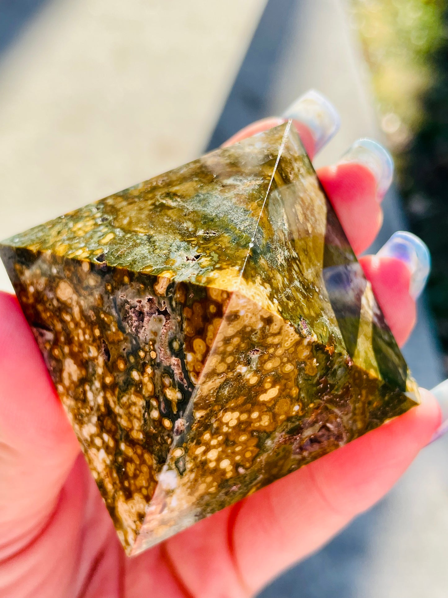 Ocean Jasper Pyramid - Small