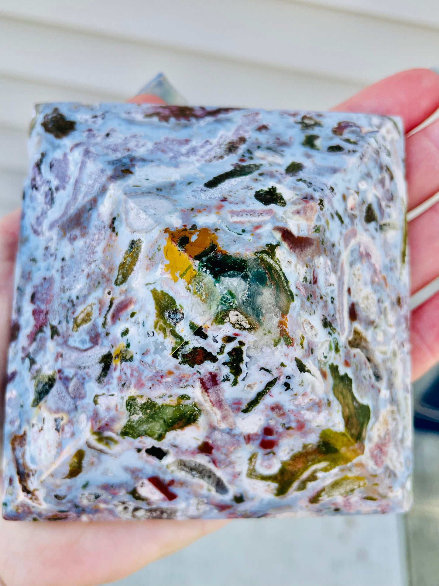 Ocean Jasper Pyramid - Large