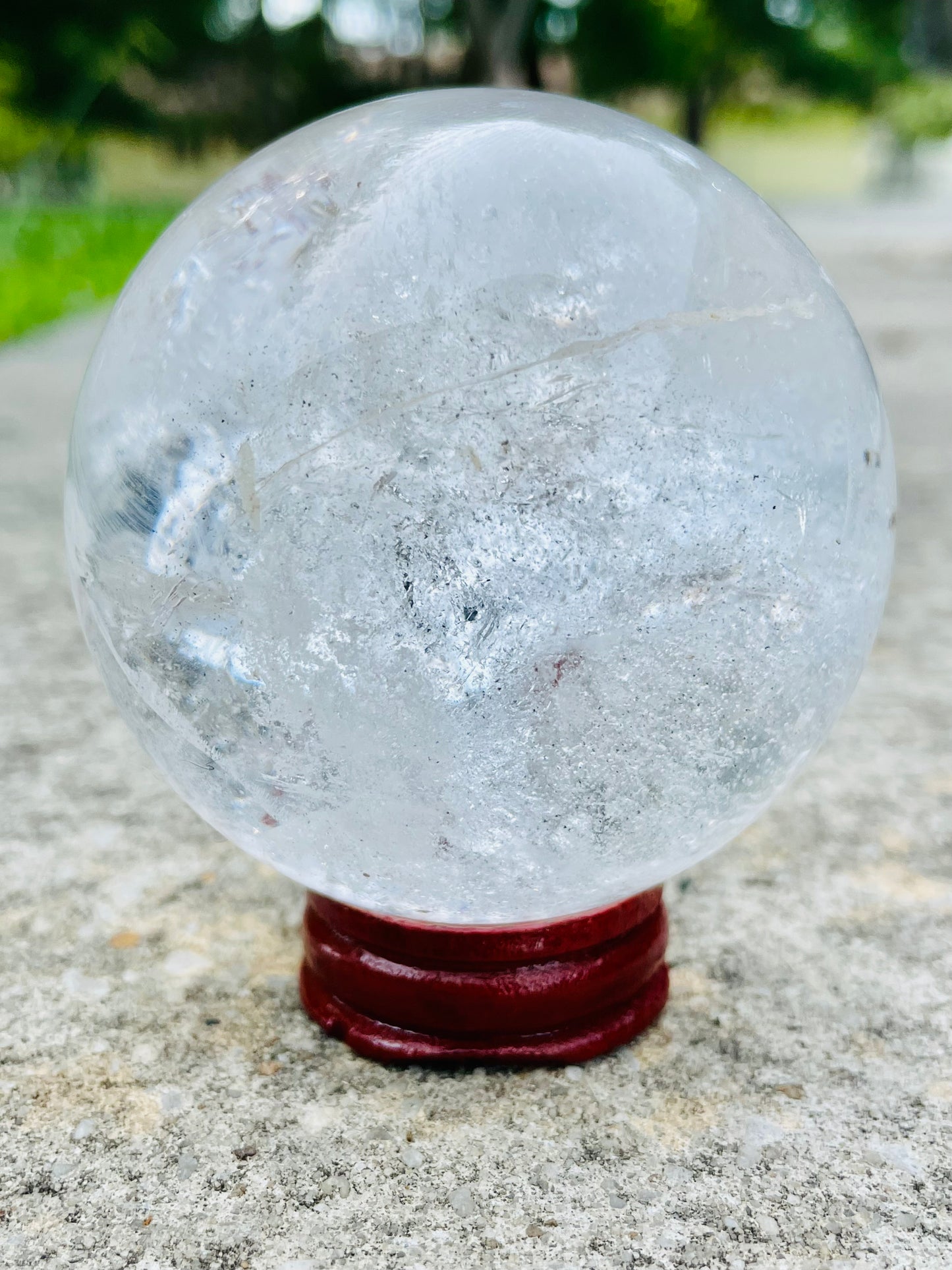Wood Sphere Stand