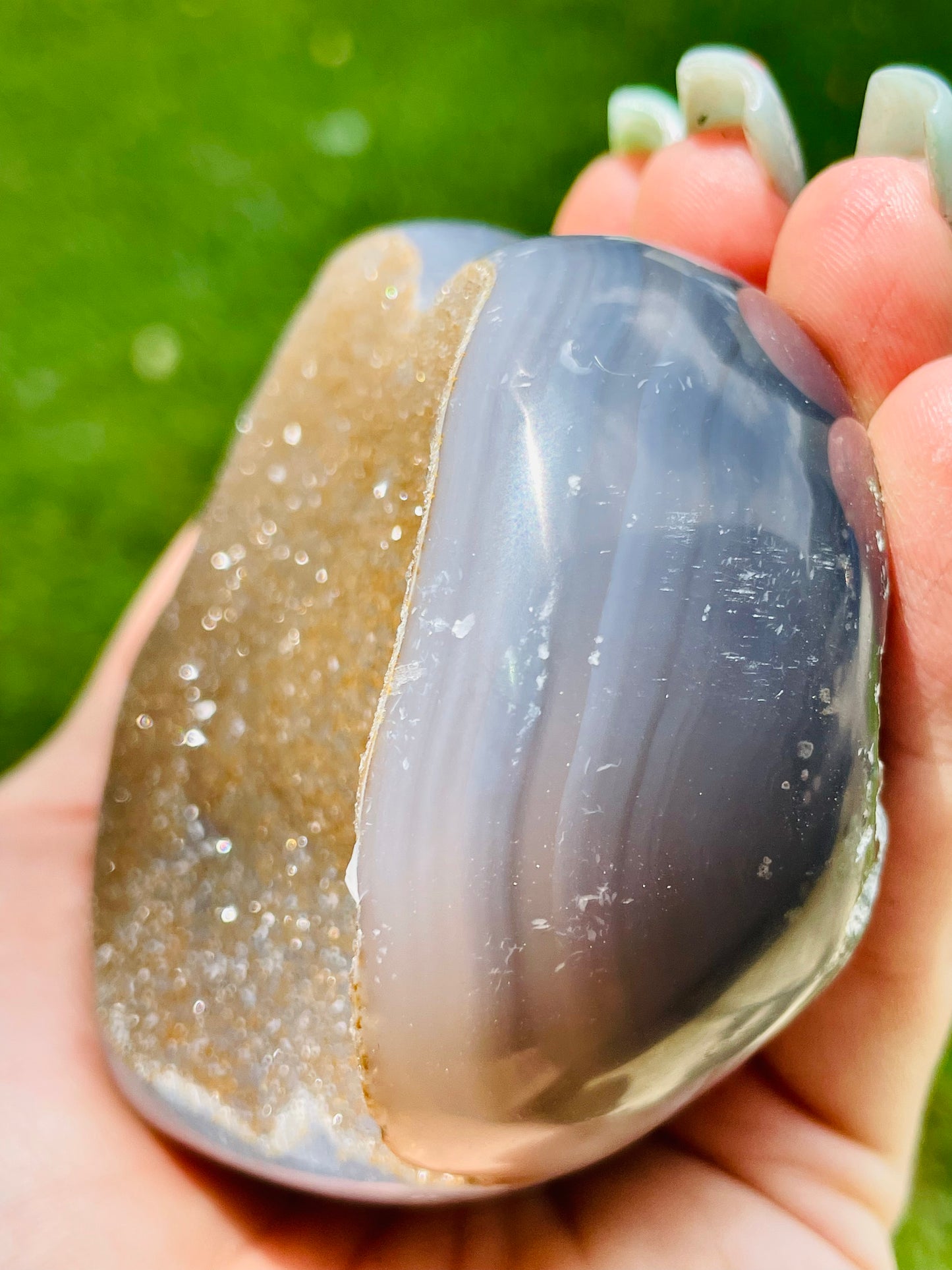 Uruguayan Orange Druzy Agate Heart - Large