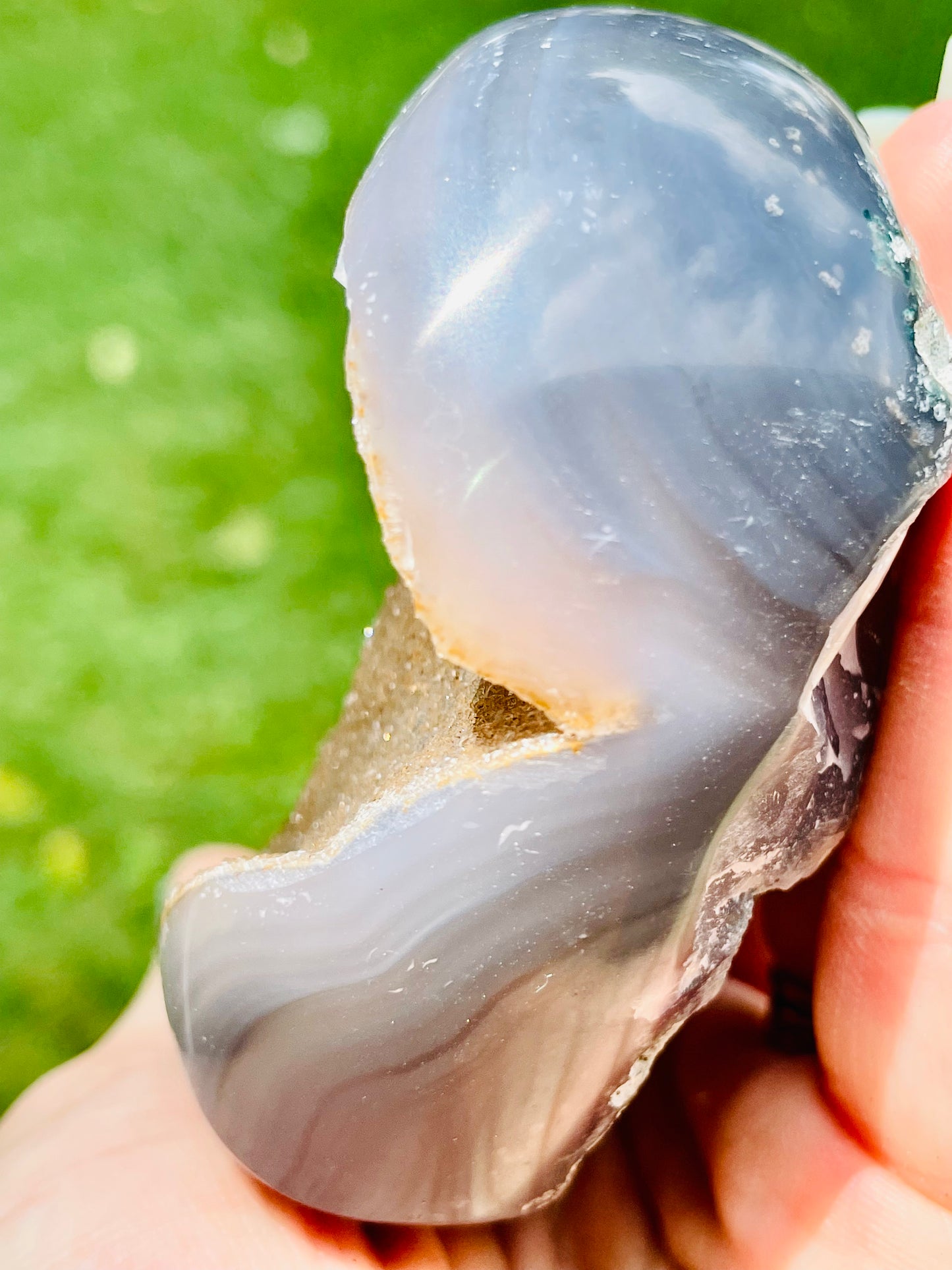 Uruguayan Orange Druzy Agate Heart - Large