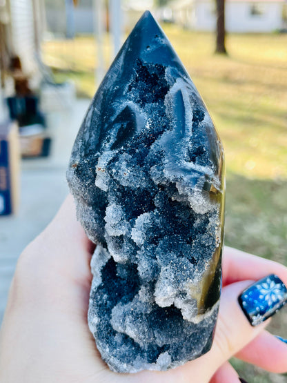 Druzy Quartz & Sphalerite Freeform