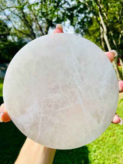 Selenite Tree of Life Charging Plate - Large