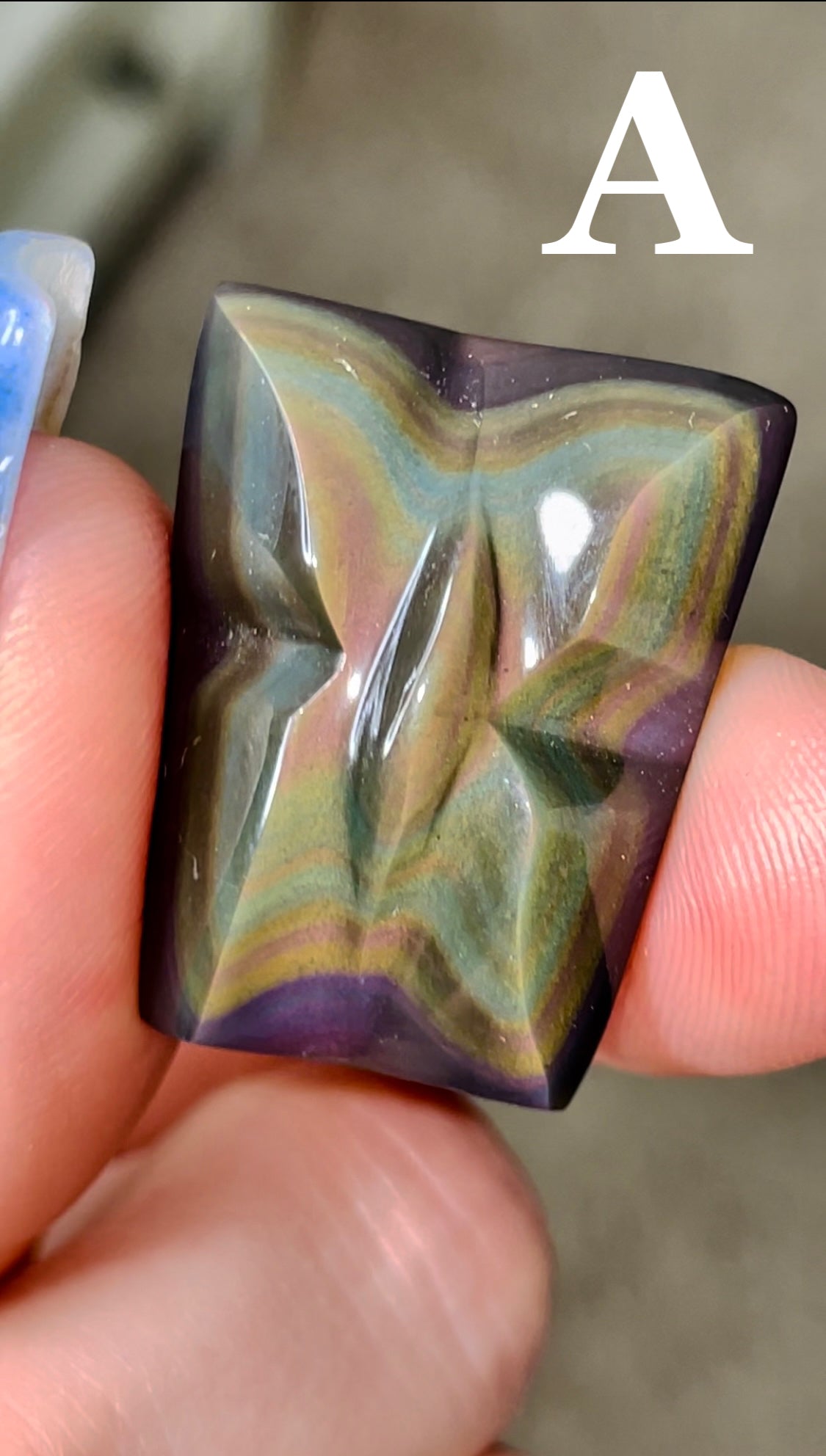 Rainbow Obsidian Butterfly Carvings