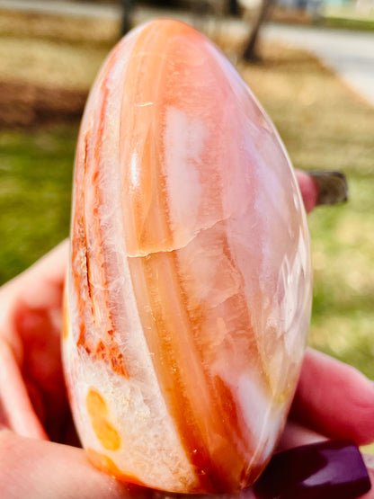 Carnelian with Quartz Seam Freeform