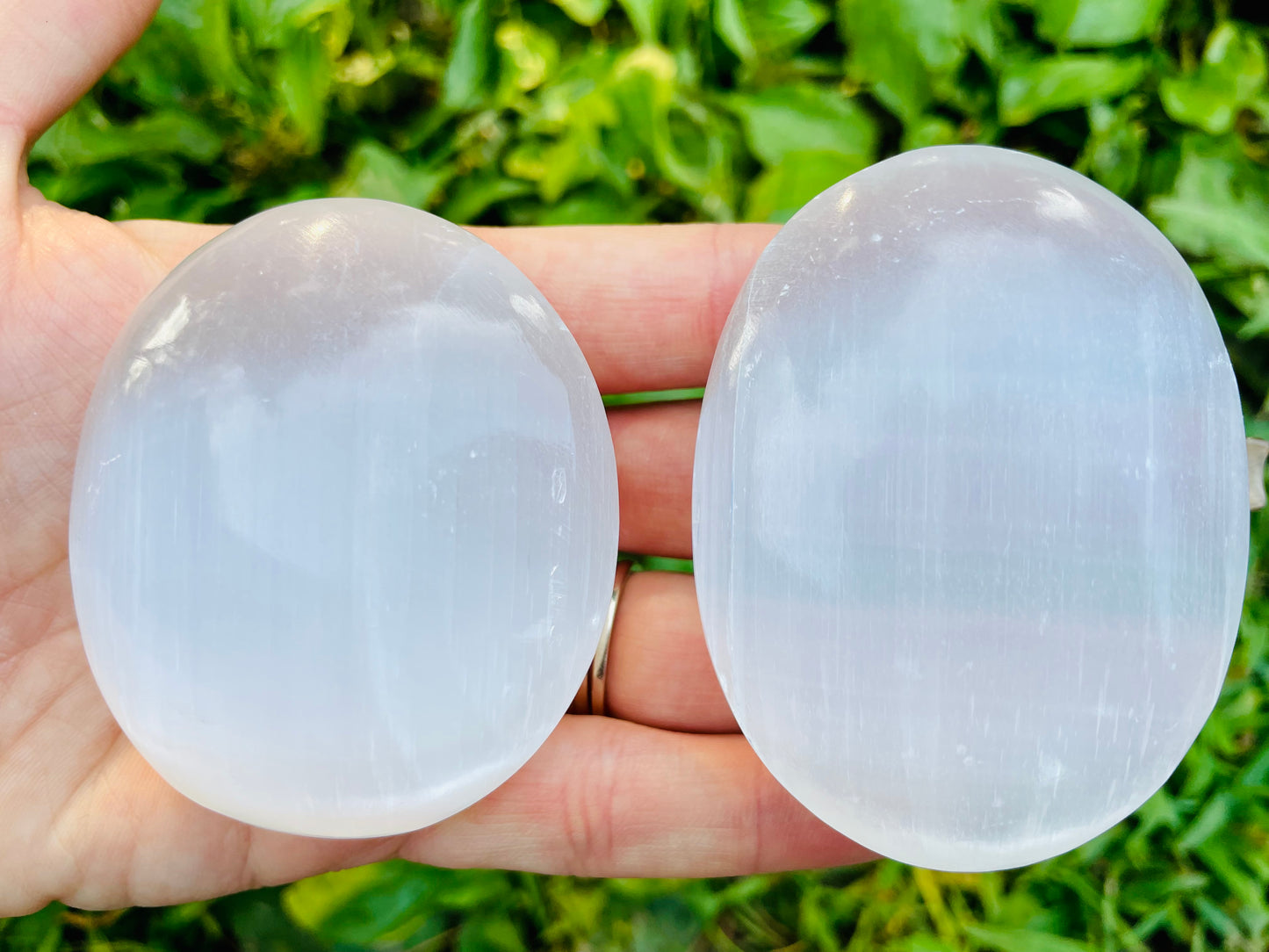 Selenite Palmstone