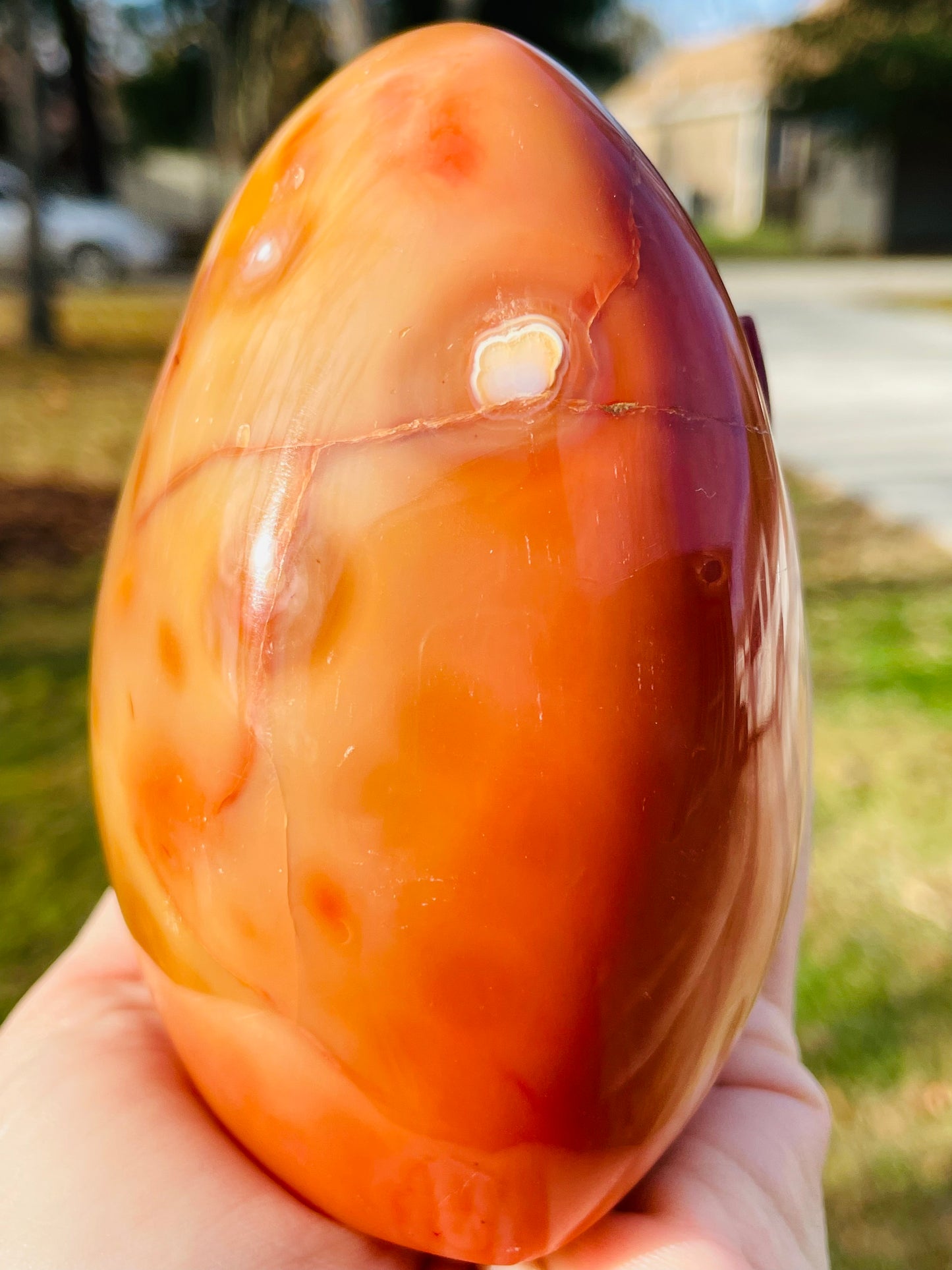 Carnelian with Red Druzy Quartz Freeform