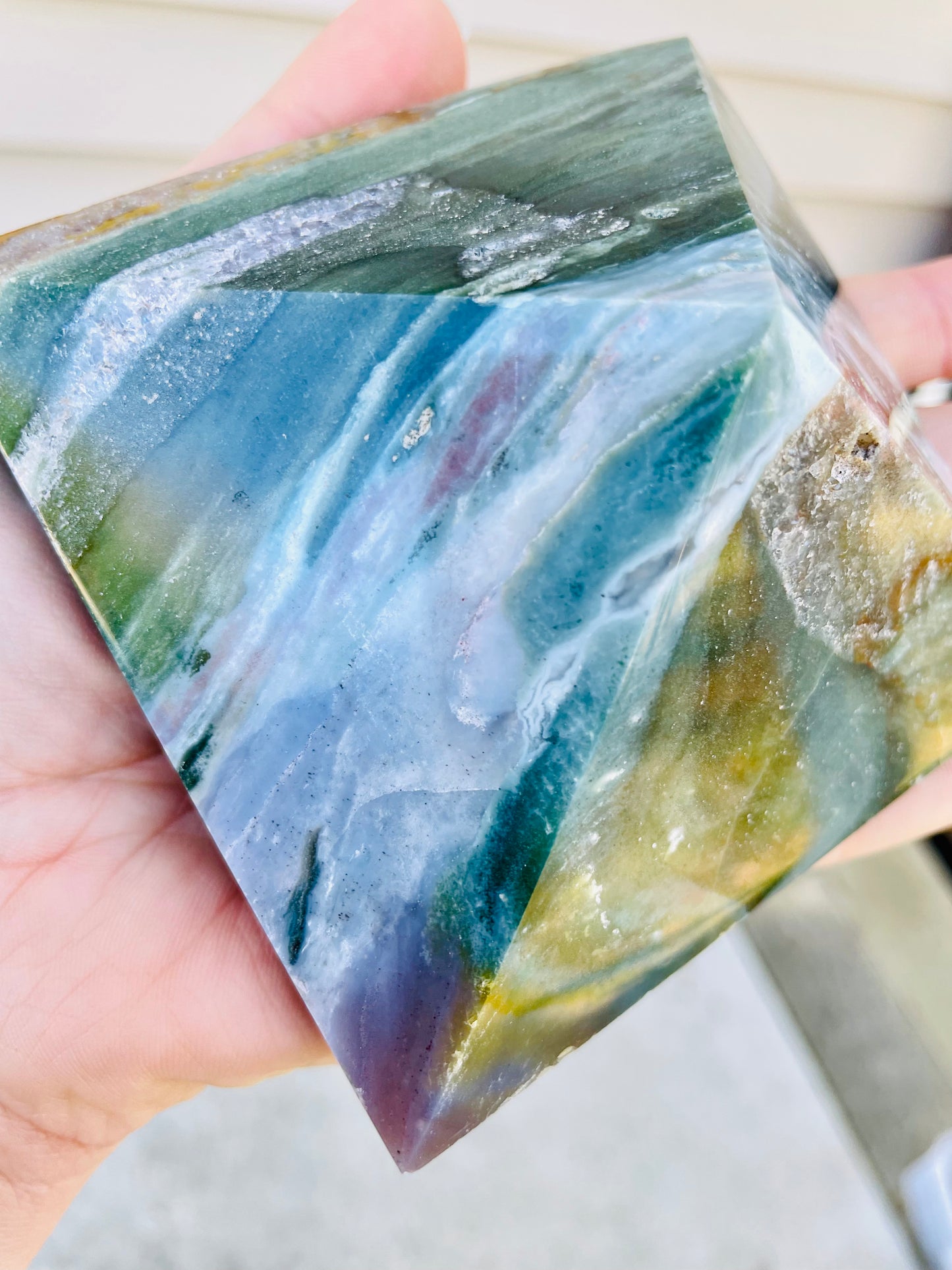 Ocean Jasper Pyramid - Large