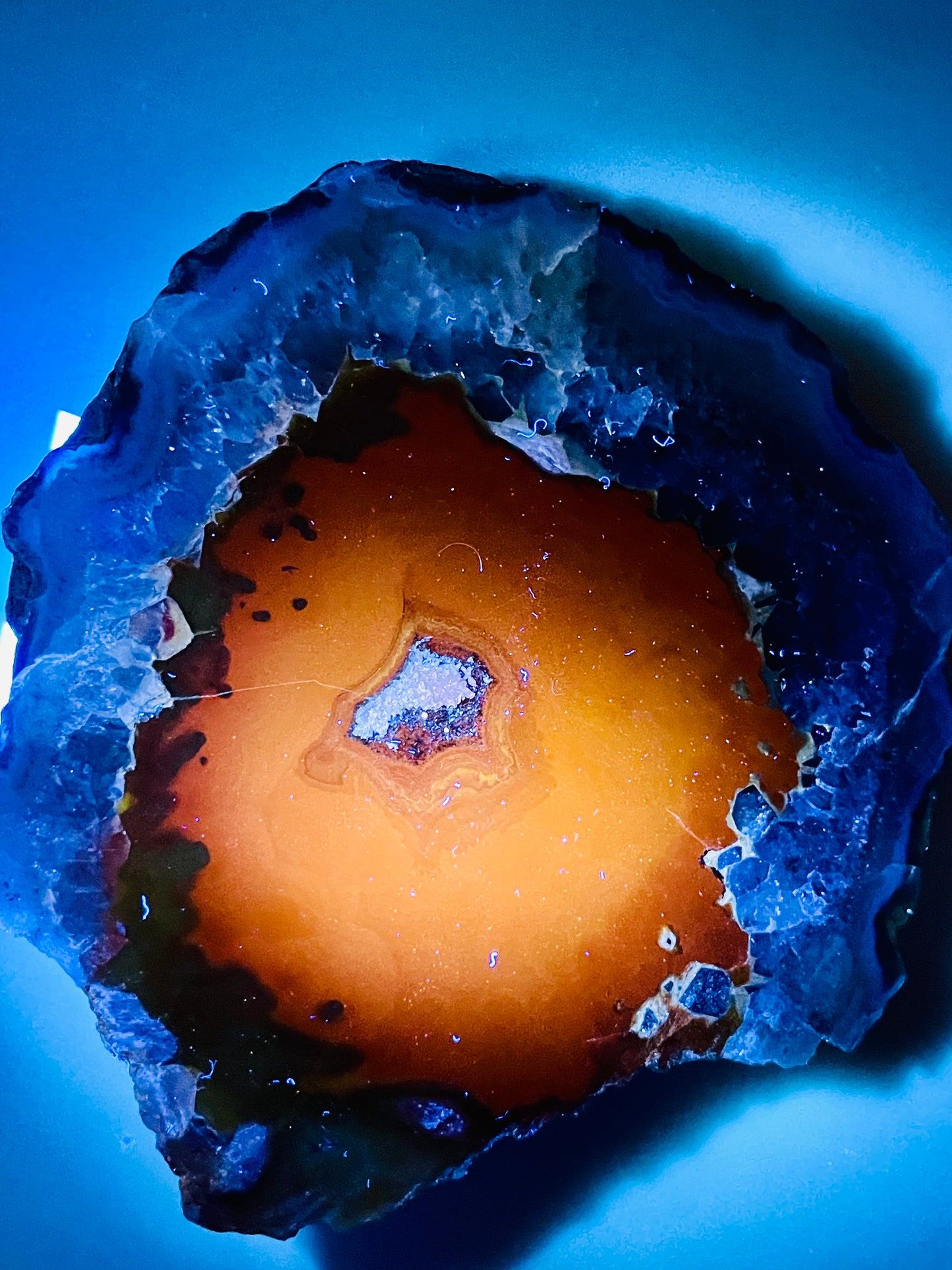 Morocco Agate with Amethyst Nodule