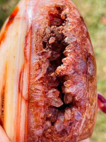 Carnelian with Quartz Seam Freeform