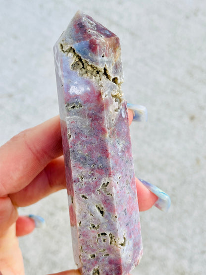 Galactic Pink & Lilac 7th Vein Ocean Jasper Tower