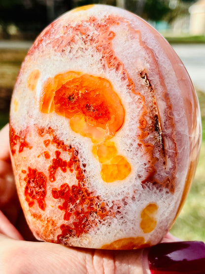 Carnelian with Quartz Seam Freeform