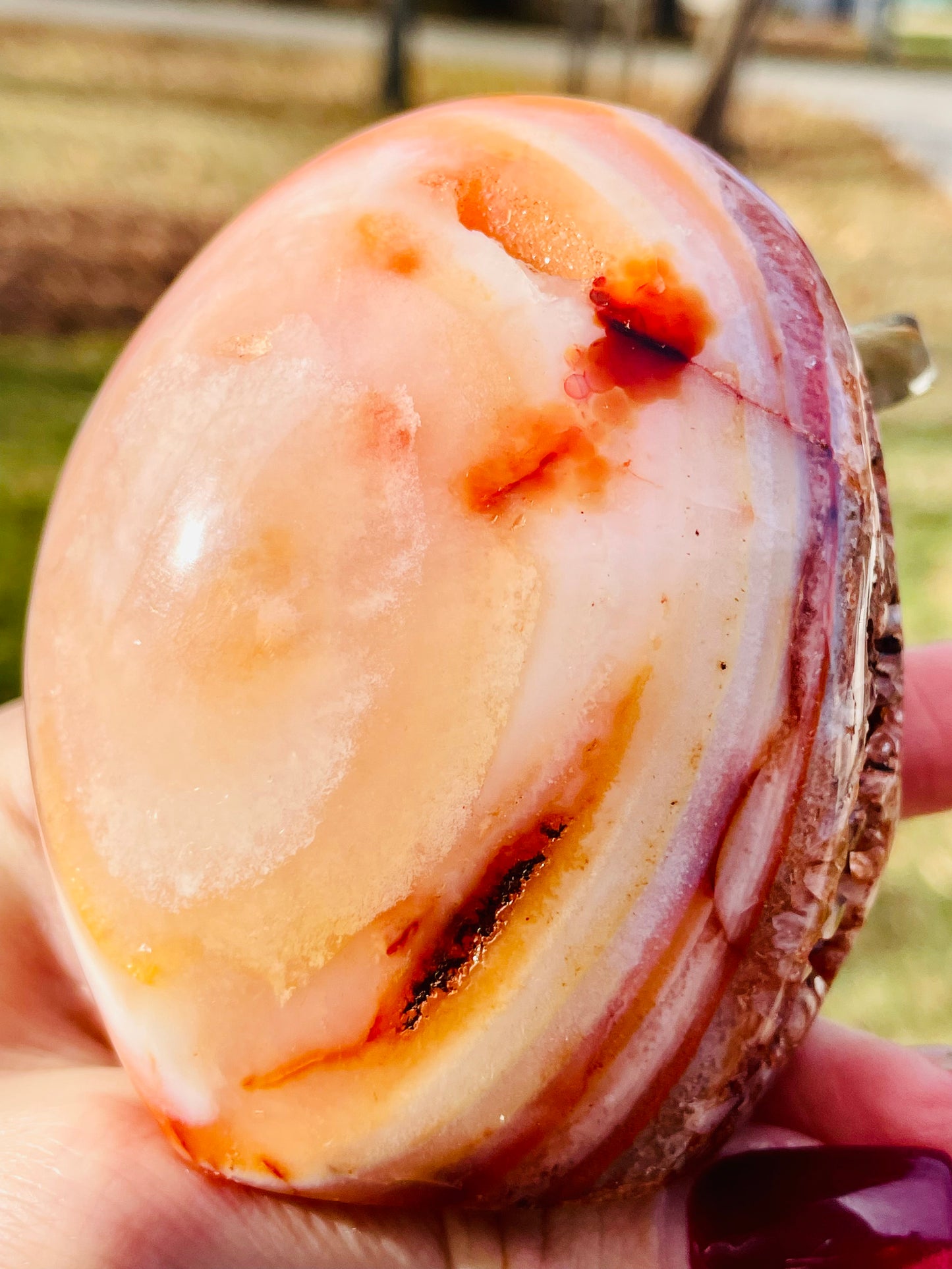 Carnelian with Quartz Seam Freeform