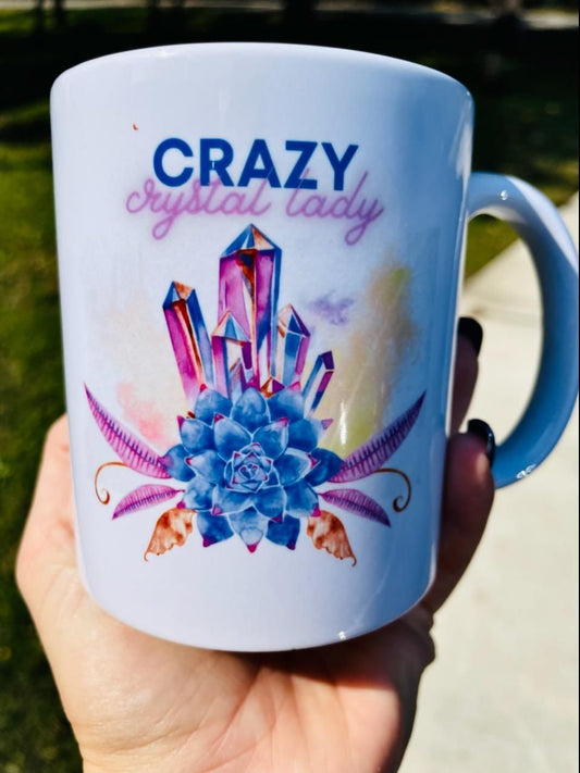 "Crazy Crystal Lady" Hand-Made Crystal Mug