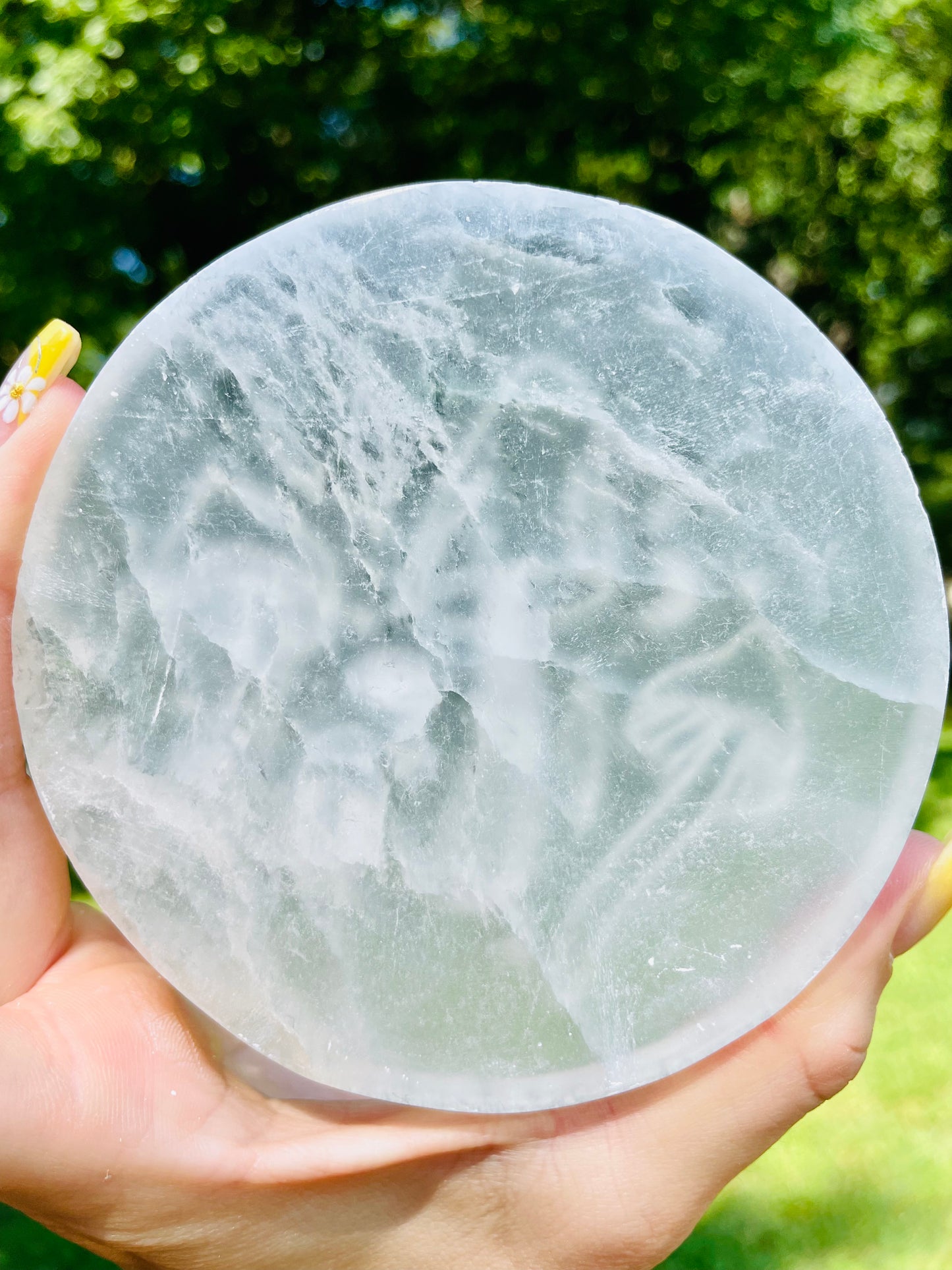 Selenite Mushroom Charging Plate